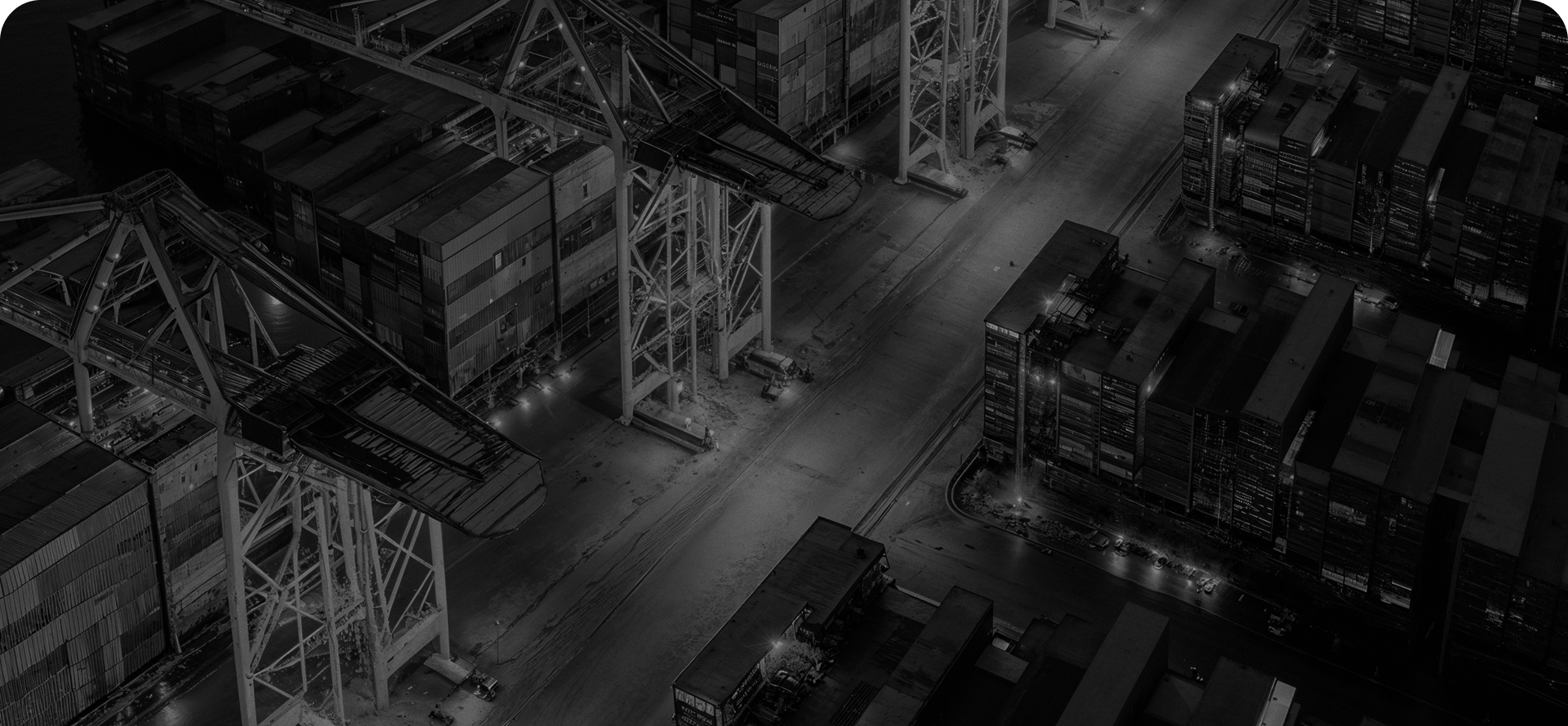 Hero background showing port infrastructure