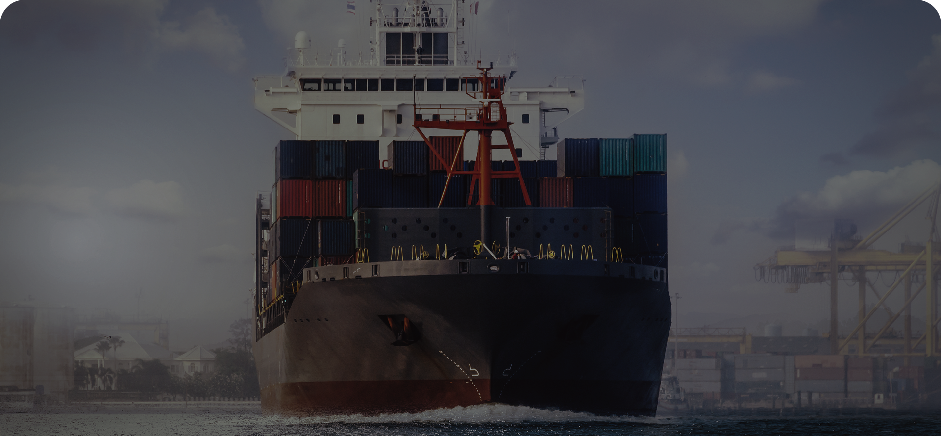 Background showing a freighter